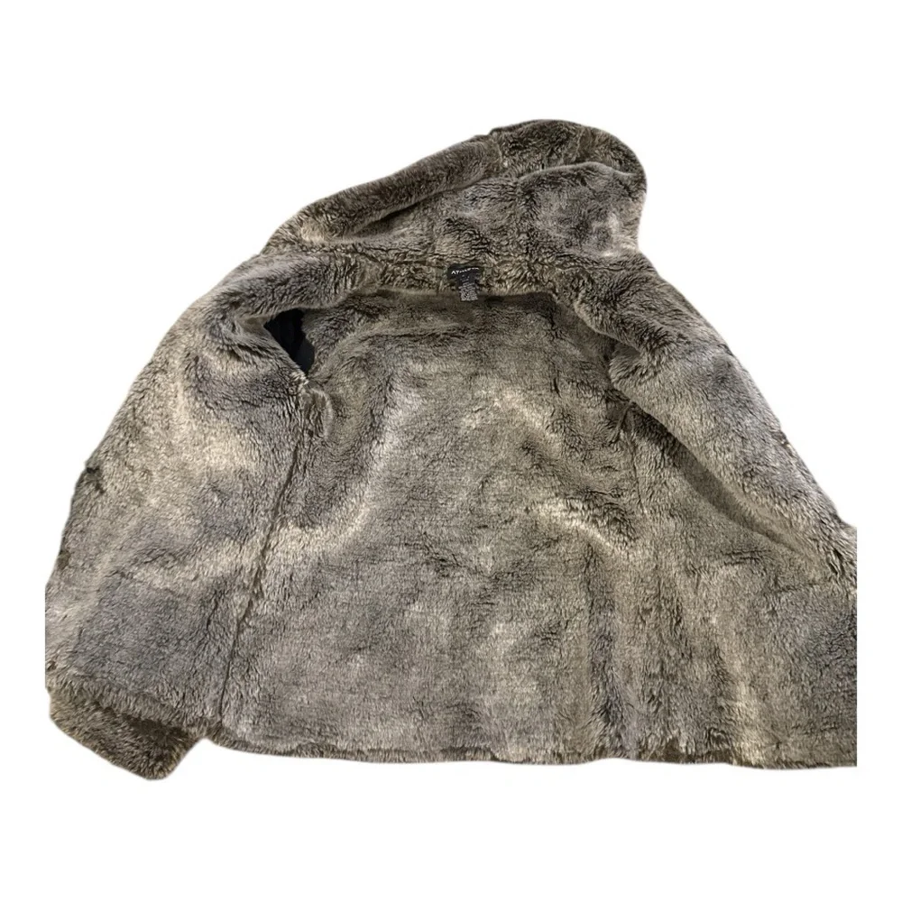 ATHLETA Faux Fur Lined Hooded Jacket - Gray - Picture 2 of 4